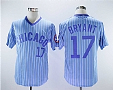 Cubs 17 Kris Bryant Light Blue Turn Back The Clock Stitched Baseball Jerseys,baseball caps,new era cap wholesale,wholesale hats